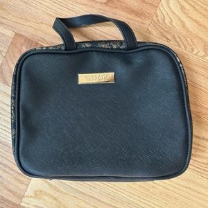 COPY - Versace Parfums makeup cosmetic bag with brush pockets and mesh zip comp…